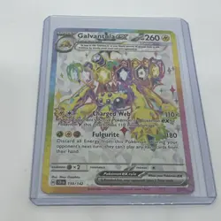 Pokemon TCG Galvantula EX Stellar Crown Holo Card 159/142 SV07 - Image 1