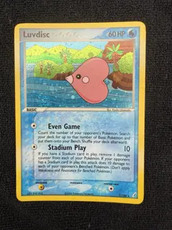 Luvdisc - 7/100 - Pokemon Crystal Guardians Holo Card NM - Image 1