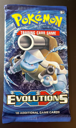 POKEMON XY EVOLUTIONS Sealed 10-Card BOOSTER PACK (Blastoise Art) - Image 1