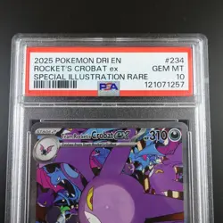 PSA 10 Team Rocket's Crobat ex 234/182 Pokemon Destined Rivals Full Art Graded - Image 2