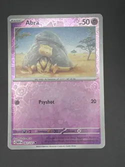 Pokemon Near Mint 151 Reverse Holo Abra 063/165 - Image 1