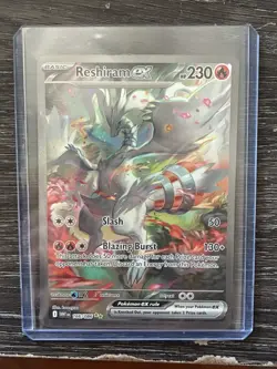 Reshiram EX 166/086 SIR SAR English White Flare Pokemon TCG Card NM Pack Fresh - Image 1