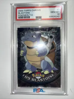 PSA 10 Blastoise Topps Chrome Pokemon T.V. 2000 Pokemon Card #9 - Image 1