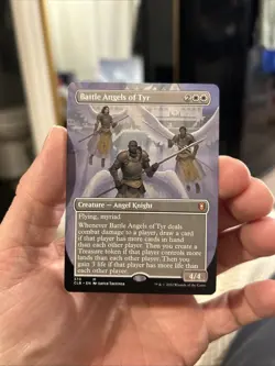 Battle Angels of Tyr NM Borderless Battle For Baulder’s Gate Magic The Gathering - Image 1