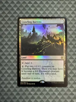 MTG Crawling Barrens #262/280 Foil Rare Zendikar Rising (ZNR) - Image 1
