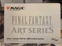49 Zidane, Tantalus Thief Gold Stamped Art Series Card 49/53 Final Fantasy MTG - Image 2