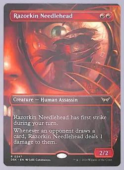 Razorkin Needlehead - Borderless - 347 - Duskmourn: House of Horror (DSK) MTG - Image 1