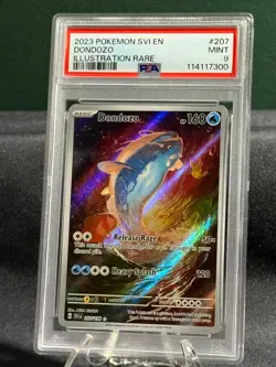 2023 POKEMON SVI EN-SCARLET & VIOLET ILLUSTRATION RARE #207 DONDOZO PSA 9 - Image 1