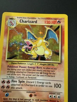 1999 Pokemon TCG Base Set Charizard Holo 4/102 Unlimited WOTC - Image 2
