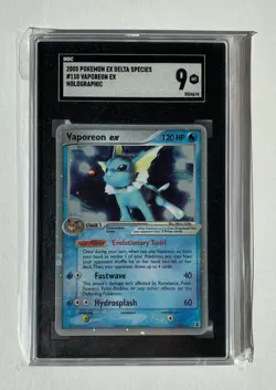 Vaporeon EX 110/113 SGC 9 Mint 2005 Pokemon EX Delta Species Ultra Rare Holo - Image 1
