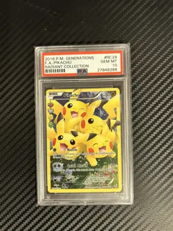 2016 Pokemon XY F.A./ Pikachu Generations: Radiant Collection #RC29 PSA 10 - Image 1