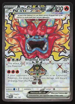 Hearthflame Mask Ogerpon ex - 192/167 - Full Art - Twilight Masquerade - Pokemon - Image 1