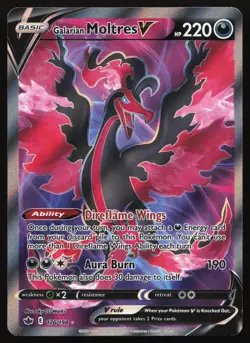 Galarian Moltres V - 176/198 - Full Art Ultra Rare - Chilling Reign Pokemon Card - Image 1