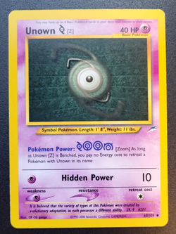 Pokemon Neo Destiny Unown [Z] Uncommon Unlimited 60/105 NM Condition - Image 1