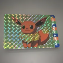 Pokemon Prism Card Eevee Pocket Monster Vending Machine Sticker Vintage 1996 - Image 1