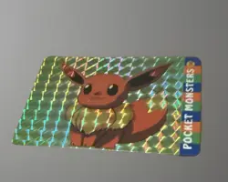 Pokemon Prism Card Eevee Pocket Monster Vending Machine Sticker Vintage 1996 - Image 2