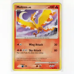 Pokemon TCG Moltres 36/147 DPP Supreme Victors Regular Rare Card EN-DMG 2009 - Image 1