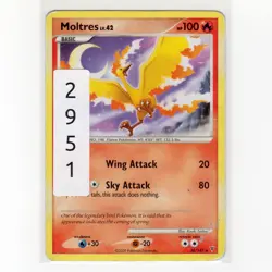 Pokemon TCG Moltres 36/147 DPP Supreme Victors Regular Rare Card EN-DMG 2009 - Image 3
