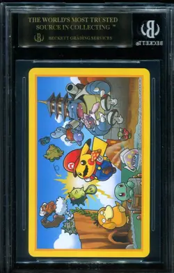 BGS 10 BLACK LABEL Mario Pikachu Playing Card - Jack of Hearts - Pokemon - Image 2