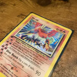 Ho-Oh FIRST EDITION #7/64 Pokemon Neo Revelation 2000 Holo Foil Rare Card - Image 3