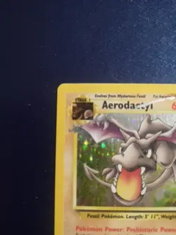 Pokemon TCG Aerodactyl Holo Rare Card Fossil Set 1/62 - Image 3