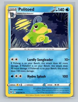 Pokemon TCG Card - Politoed 32/196 Rare | 2022 Lost Origin | NM - Image 1