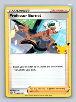 Professor Burnett Pokemon TCG Celebrations Card Promo SWSH167 LP - Image 1