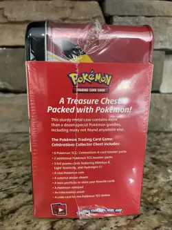 Pokemon 25th Anniversary Celebrations Treasure Chest Lunchbox Tin Sealed SP 🔥 - Image 3