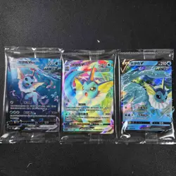 Pokemon PTCG Chinese 2024 Sword Shield Vaporeon Vmax HR CSHC-004-006 HOLO 3 Card - Image 1