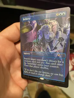 [1x] Bribery (411) - Foil - Borderless Near Mint, English Secret Lair MTG Magic - Image 2