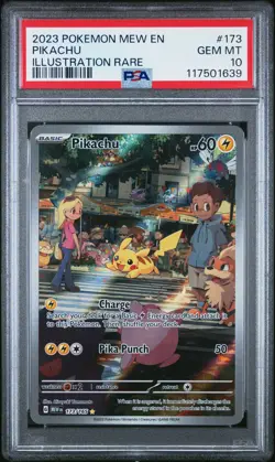 2023 Pokemon Mew EN-151 Pikachu #173 Illustration Rare PSA 10 IR - Image 1