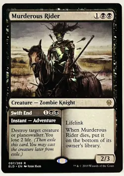 Murderous Rider Swift End #97 - MTG-Throne of Eldraine- Regular- NM - Image 1