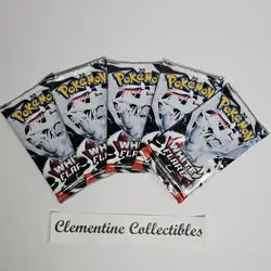 White Flare Booster Packs - LOT OF 5 - Factory Sealed Brand New - Pokemon TCG - Image 1