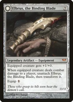 MTG Elbrus the Binding Blade, Dark Ascension #147, Lightly Played MTG - Image 1