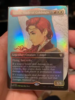 MTG Gisela, Blade of Goldnight BORDERLESS FOIL Commander Masters 0682 NM - Image 2