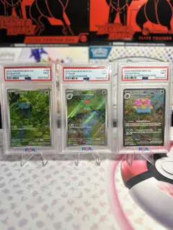 PSA 9 Bulbasaur 166 / Ivysaur 167 / Venusaur EX 198 Set - Pokemon 151 - SIR - EN - Image 1