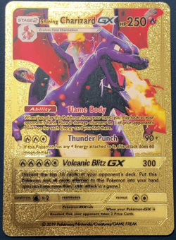 Shining Charizard GX Pokemon Gold Card - Image 1