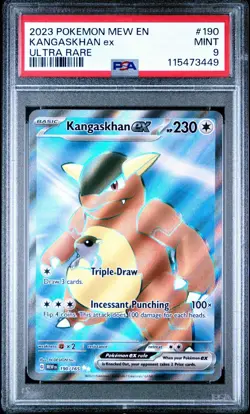 2023 Pokemon Scarlet & Violet 151 KANGASKHAN EX 190/165 ULTRA RARE GRADED PSA 9 - Image 1
