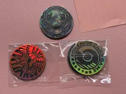 4 coins, unopened, Pokemon cards, old backs, unused, mint condition - Image 1
