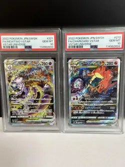 PSA 10 Charizard VSTAR SAR Mewtwo VSTAR SAR Pokemon Orig. One Owner Submission - Image 1