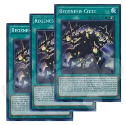 Yugioh - Regenesis Code x 3 - 1st Edition Super Rare NM - Free Holo Card - Image 1