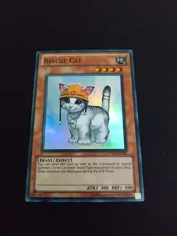 Yugioh Rescue Cat - TU03-EN002 - Super Rare Turbo Pack 3 - Image 1