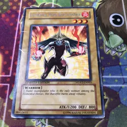 Damaged, English Yu Gi Oh Elemental Hero Burstinatrix - MDP2-EN003 - Rare - Limi - Image 1