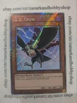Yugioh D.D. Crow RA02-EN002 Platinum Secret Rare - Image 1