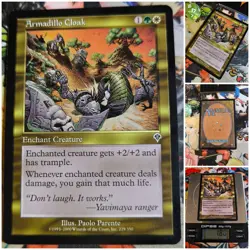 Armadillo Cloak 🇬🇧 Nm Mtg Invasion 2001 Magic Card White / Green Og Enchant - Image 1