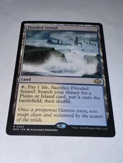 MTG Modern Horizons 3 Flooded Strand Card Regular, #220, Near Mint Condition - Image 1
