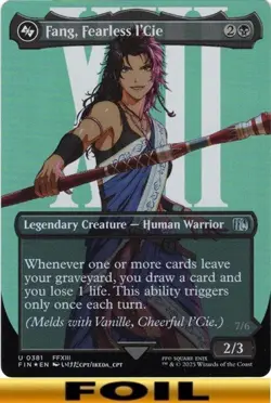 1x - Fang, Fearless l'Cie - FOIL BORDERLESS - Final Fantasy - UC NM MTG - Image 1