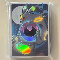 Pokemon TCG 60 Card Sleeves Blacky dark Energy 91 × 66mm Standard Size New JP - Image 1