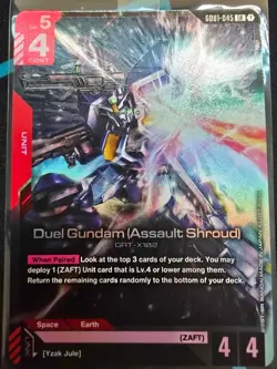 Duel Gundam (Assault Shroud) - Newtype Rising #GD01-045 LR - NM Gundam Card Game - Image 1