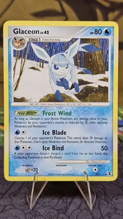 Pokemon TCG Glaceon 41/111 Platinum Rising Rivals Uncommon Card LP - Image 1